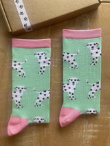 Women's Dalmatian Socks - Green