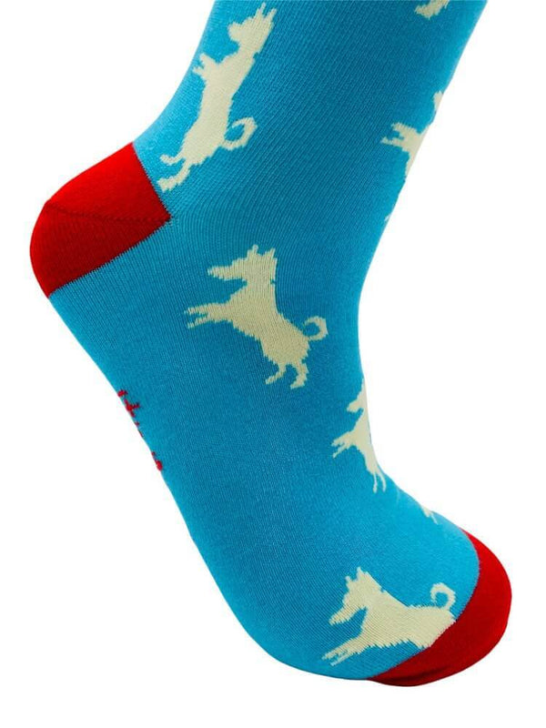 Men's Jack Russell Socks - Blue - It's Pawfect