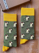 Men's Terrier Socks - Green - It's Pawfect