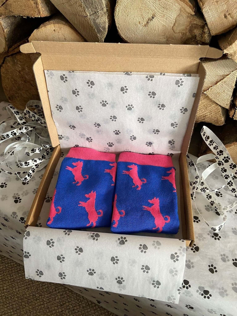 Women's Jack Russell Socks - Dark Blue - It's Pawfect