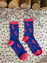 Women's Jack Russell Socks - Dark Blue - It's Pawfect