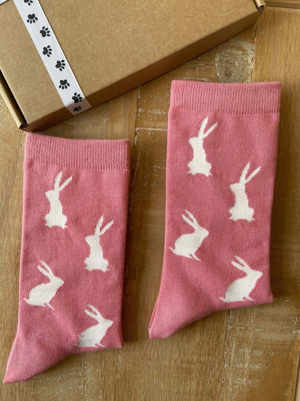 Women's Rabbit Socks - Pink - It's Pawfect