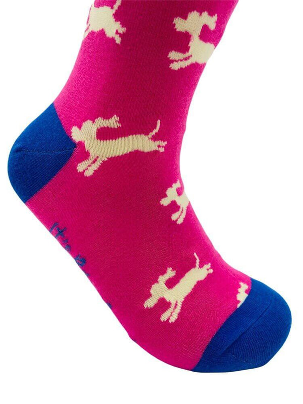 Women's Sausage Dog Socks - Pink - It's Pawfect